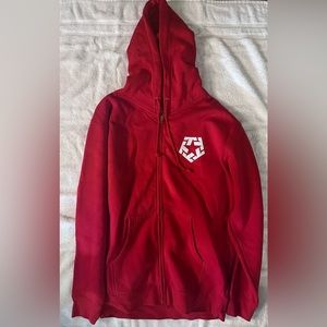 Tribal Gear, Red Full Zip Hoodie, Medium, like new